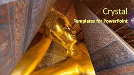  Presentation with buddha - Slides having reclining-buddha-figure-in-wat background and a tawny brown colored foreground