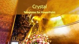  Presentation with buddha - Presentation theme enhanced with reclining buddha in wat pho background and a tawny brown colored foreground