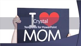  Presentation with mom - PPT theme with recognition day - i love mom card isolated background and a  colored foreground