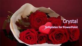  Presentation with recognition - Audience pleasing theme consisting of recognition excellence - beautiful bouquet of red roses backdrop and a wine colored foreground