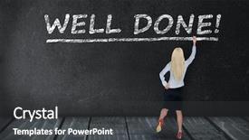 Presentation with done - PPT layouts with recognition excellence - well done text write background and a dark gray colored foreground
