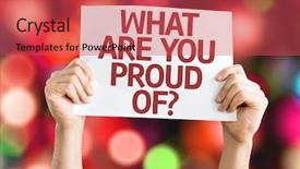  Presentation with excellence - Slide set consisting of recognition excellence - what are you proud background and a red colored foreground