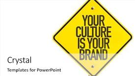  Presentation with excellence - Amazing presentation theme having recognition excellence - your culture is your brand backdrop and a white colored foreground