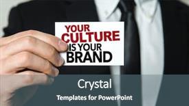  Presentation with excellence - Audience pleasing PPT theme consisting of recognition excellence - your culture is your brand backdrop and a ocean colored foreground