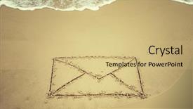  Presentation with yahoo mail - Cool new theme with recognition handwriting - mail sign handwritten on sand backdrop and a yellow colored foreground
