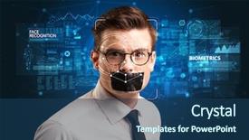  Presentation with computer vision - Amazing slide deck having recognizion - face detection and recognition computer backdrop and a ocean colored foreground