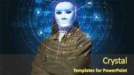  Presentation with facial recognition - PPT layouts having recognizion - facial recognition biometric technology background and a tawny brown colored foreground