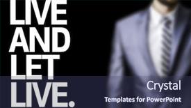  Presentation with live - Theme enhanced with recommedner system - live and let live written background and a tawny brown colored foreground