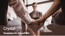  Presentation with hands holding - PPT theme enhanced with reconcile - mid section of couple holding background and a tawny brown colored foreground