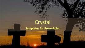  Presentation with reconciliation - Presentation consisting of reconciliation-crosses-near-milhostov-western background and a tawny brown colored foreground