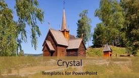  Presentation with church - Cool new presentation with reconstructed wooden garmo stave church backdrop and a gold colored foreground