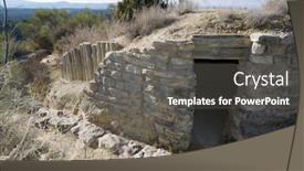  Presentation with civil war - PPT layouts having reconstruction-of-a-defensive-position background and a dark gray colored foreground