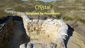  Presentation with civil war - Slide set consisting of reconstruction-of-a-defensive-position background and a violet colored foreground