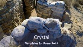  Presentation with civil war - Slide set featuring reconstruction-of-a-defensive-position background and a tawny brown colored foreground