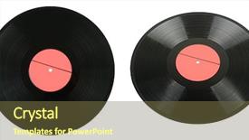  Presentation with vinyl record - Slide deck consisting of record - set vinyl discs with different background and a tawny brown colored foreground