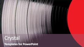  Presentation with vinyl record - Presentation theme with record - vinyl disc close-up background and a violet colored foreground