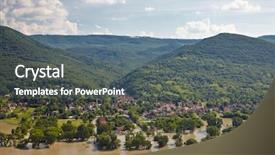  Presentation with flooding - Cool new PPT theme with record high level in 2013 backdrop and a gray colored foreground