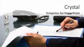  Presentation with 3d printing print concept metallic - Theme having record management - i print fictive document background and a white colored foreground