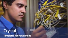  Presentation with mounted mount etna volcano - Audience pleasing slides consisting of record of rack mounted server backdrop and a ocean colored foreground