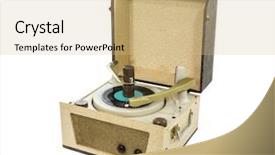  Presentation with record player - Amazing presentation theme having record player from the 1960 backdrop and a coral colored foreground