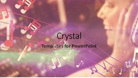  Presentation with record - Beautiful theme featuring record year - close-up of microphone against digitally backdrop and a coral colored foreground