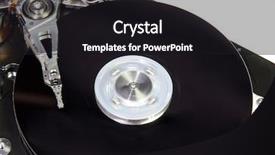  Presentation with information system - Cool new slides with recording information system - closeup of the internals backdrop and a black colored foreground