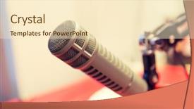  Presentation with recording - Theme consisting of recording studio or radio station background and a cream colored foreground