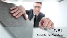  Presentation with binder - Amazing PPT layouts having records keeping - close up of hand holding backdrop and a light gray colored foreground