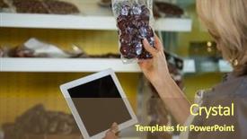  Presentation with maintain - Audience pleasing PPT theme consisting of records of meat on digital backdrop and a  colored foreground