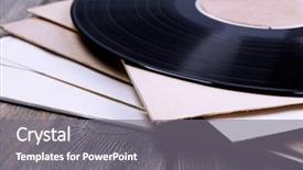  Presentation with vinyl - Beautiful theme featuring records records and paper cover backdrop and a  colored foreground