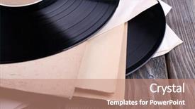  Presentation with vinyl - Beautiful presentation theme featuring records records and paper cover backdrop and a  colored foreground