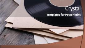  Presentation with vinyl - Beautiful slides featuring records records and paper cover backdrop and a  colored foreground