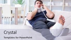  Presentation with crash - Audience pleasing PPT layouts consisting of recovering at home from whiplash backdrop and a light blue colored foreground