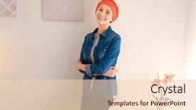  Presentation with cancer - Beautiful PPT theme featuring recovery - young woman with cancer backdrop and a lemonade colored foreground