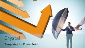  Presentation with recovery - Amazing presentation theme having recovery-concept-with-businessman backdrop and a light blue colored foreground