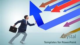  Presentation with recovery - Theme consisting of recovery-concept-with-businessman background and a light blue colored foreground