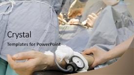  Presentation with recovery room - Beautiful PPT theme featuring recovery room - blood pressure in surgery backdrop and a light gray colored foreground