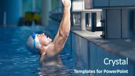  Presentation with health - Amazing slide deck having recreating on indoor olimpic pool backdrop and a  colored foreground