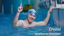  Presentation with health - Audience pleasing presentation consisting of recreating on indoor olimpic pool backdrop and a  colored foreground