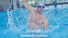  Presentation with health and fitness - Audience pleasing presentation theme consisting of recreating on indoor olimpic pool backdrop and a  colored foreground