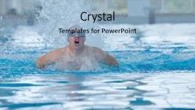  Presentation with health - Amazing presentation having recreating on indoor olimpic pool backdrop and a  colored foreground