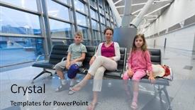  Presentation with family prayer jesus - Colorful slide deck enhanced with recreation area in the airport backdrop and a light blue colored foreground