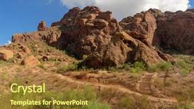  Presentation with recreation - Beautiful PPT theme featuring recreation area trail in phoenix backdrop and a tawny brown colored foreground