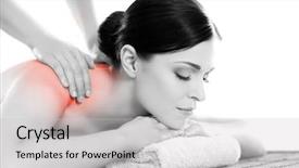  Presentation with spa concept - Beautiful slides featuring recreation energy health massage healing backdrop and a light gray colored foreground