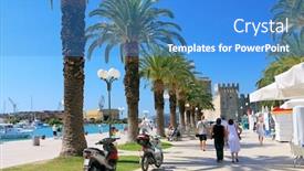  Presentation with recreation - PPT theme enhanced with recreation in croatia background and a teal colored foreground