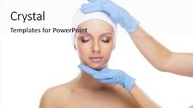  Presentation with treatment - Slides with recreation rejuvenation health massage healing background and a white colored foreground