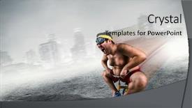  Presentation with cycling - Presentation featuring recreation vehicle - adult crazy man cycling background and a light gray colored foreground