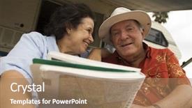  Presentation with caravan - Audience pleasing theme consisting of close up of hands of four designers sitting at the desk the men are women are drawing sketches with inspiration backdrop and a coral colored foreground.