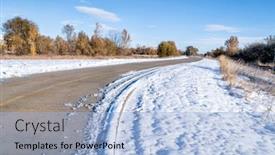  Presentation with late - PPT theme featuring recreational and commuting bike trail in late fall scenery with snow fort collins in northern colorado has a well developed network of local and regional bike trails background and a light blue colored foreground