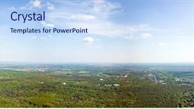  Presentation with bird eye view - Theme featuring recreational area and urban infrastructure background and a sky blue colored foreground